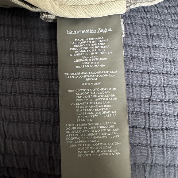 Ermenegildo Zegna Men’s Gray Tailored-Fit Straight Leg Taccuino Jeans Collection - Picture 12 of 13